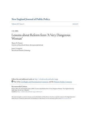 Lessons About Reform from Â•Œa Very Dangerous Womanâ•Š