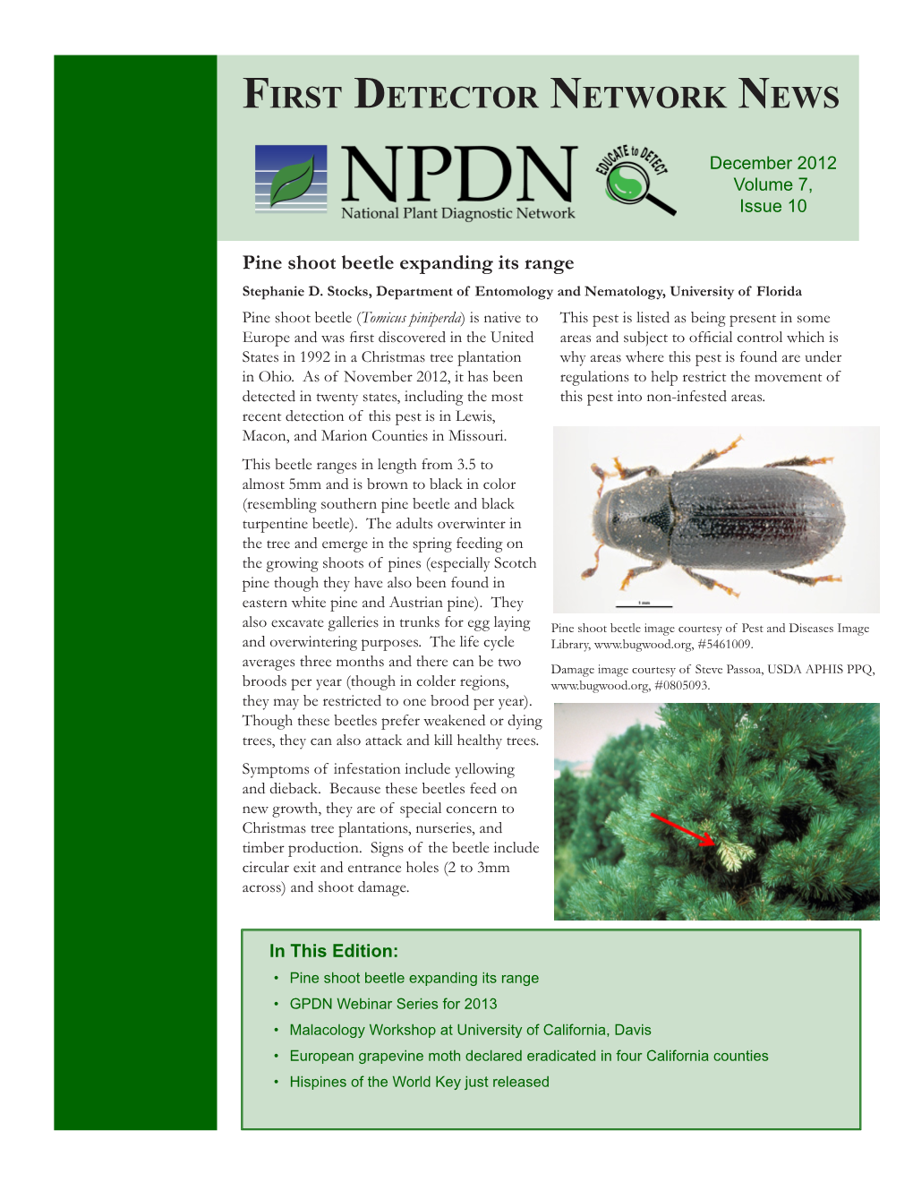 December 2012 Volume 7, Issue 10