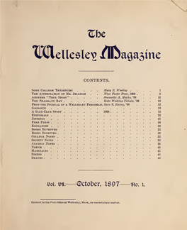 Wellesley Magazine, and for Tickets, Information, Time-Tables, Etc., Apply to Nearest Ticket Agent
