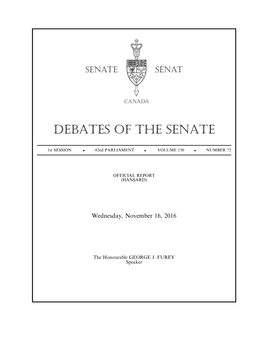 Debates of the Senate