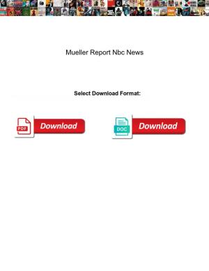 Mueller Report Nbc News