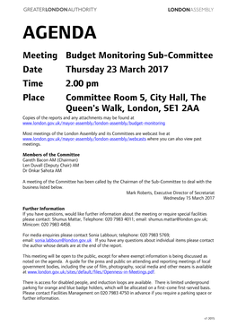 (Public Pack)Agenda Document for Budget Monitoring