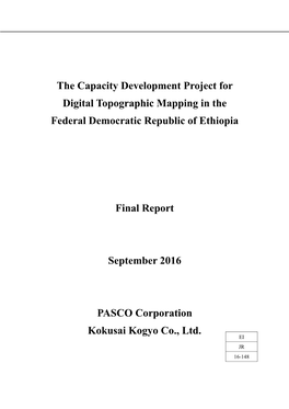 The Capacity Development Project for Digital Topographic Mapping in the Federal Democratic Republic of Ethiopia