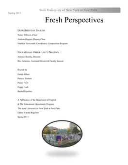 Fresh Perspectives Fall 2013
