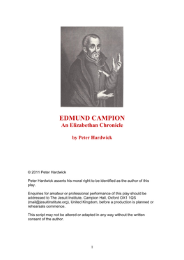 EDMUND CAMPION an Elizabethan Chronicle