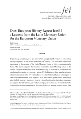The Latin Monetary Union
