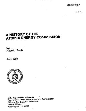 A History of the Atomic Energy Commission