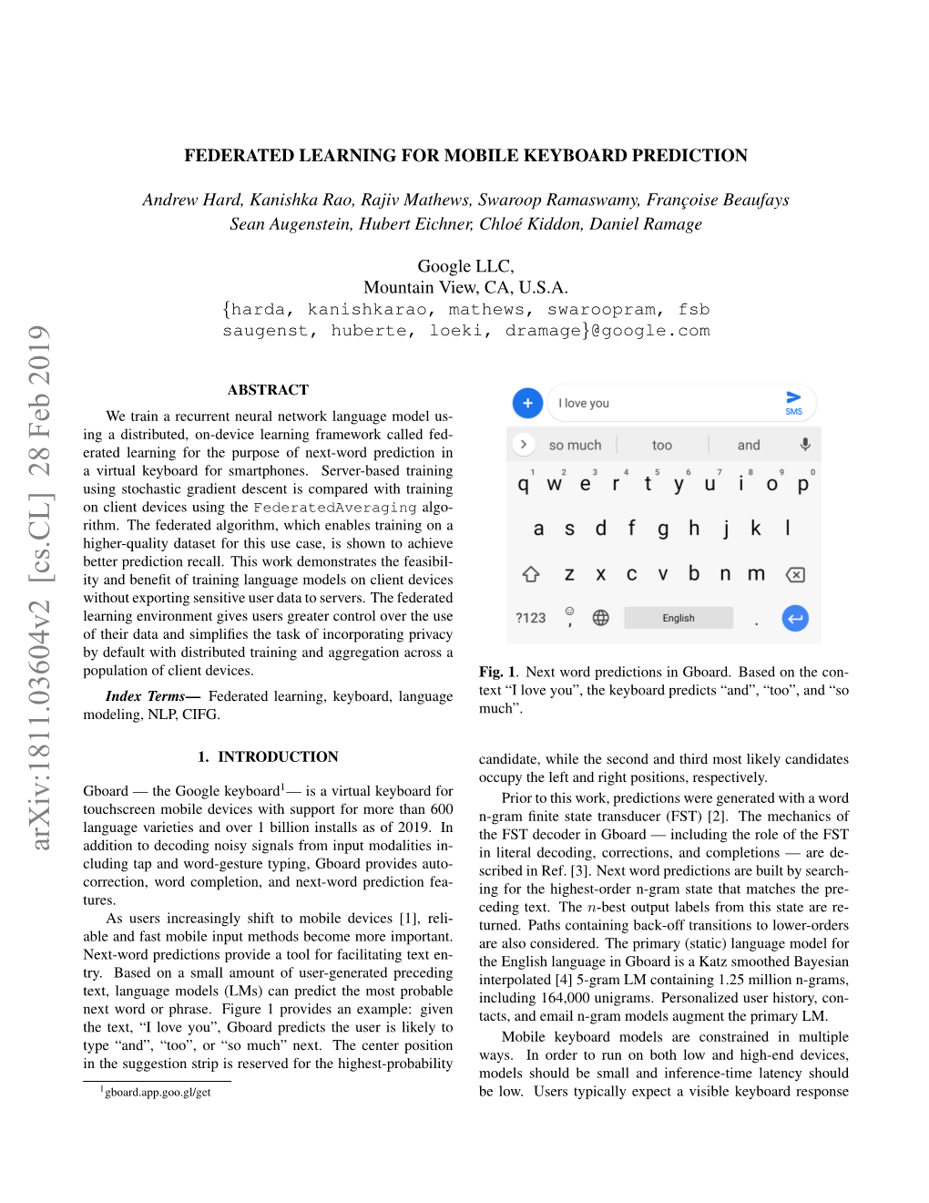 Arxiv:1811.03604V2 [Cs.CL] 28 Feb 2019