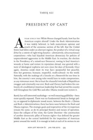 Download the Article Obama: President of Cant