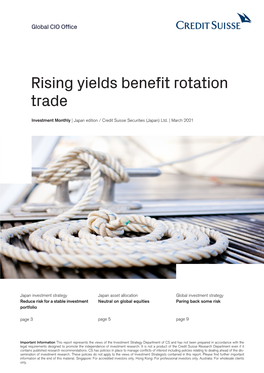 Rising Yields Benefit Rotation Trade