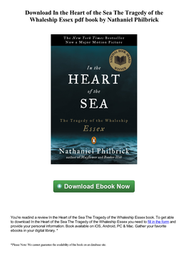 Download in the Heart of the Sea the Tragedy of the Whaleship Essex Pdf Book by Nathaniel Philbrick