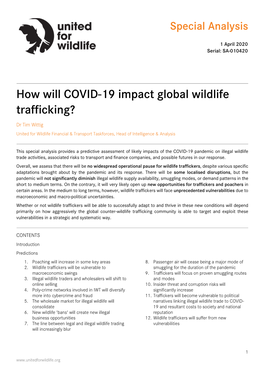 How Will COVID-19 Impact Global Wildlife Trafficking?