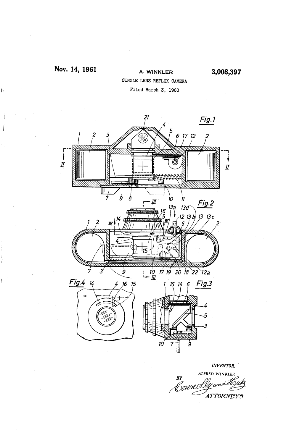 6Am. Alfreda WINKLER 62% Attorneys 3,008,397 United States Patent Office Patented Nov