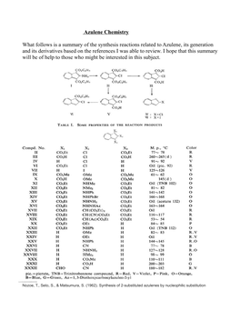 Azulene Chemistry