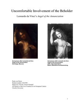 Uncomfortable Involvement of the Beholder Leonardo Da Vinci’S Angel of the Annunciation