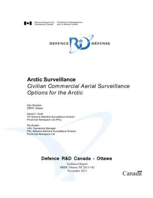 Arctic Surveillance Civilian Commercial Aerial Surveillance Options for the Arctic