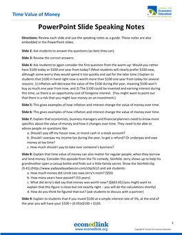 Powerpoint Slide Speaking Notes