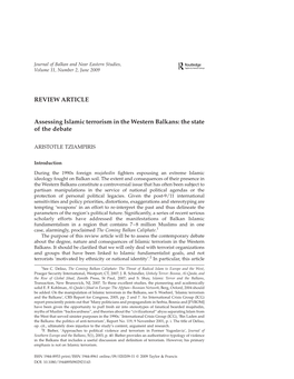 REVIEW ARTICLE Assessing Islamic Terrorism in the Western Balkans