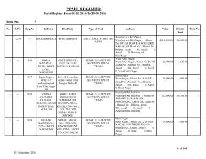PESHI REGISTER Peshi Register from 01-02-2016 to 29-02-2016