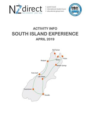 South Island Experience April 2019