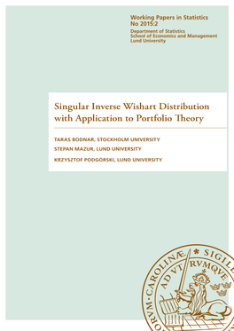Singular Inverse Wishart Distribution with Application to Portfolio Theory