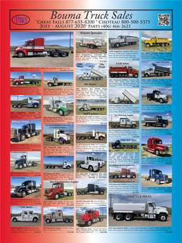 Bouma Truck Sales *Great Falls 877-655-8200 * Choteau 800-500