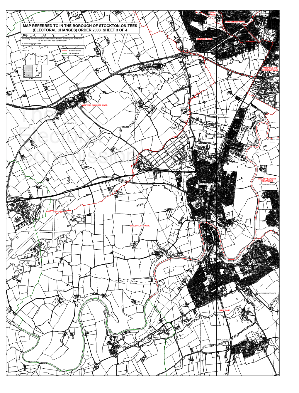 Map Referred to in the Borough of Stockton-On-Tees O