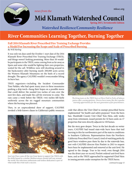 Orleans/Somes Bar Fire Safe Council UPDATE Reinstating Historic Fire Regimes by Nancy Bailey