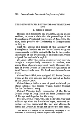 Pennsylvania Provincial Conference of 1776