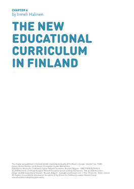 Irmeli Halinen: the New Educational Curriculum in Finland