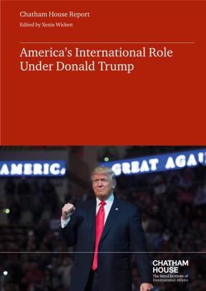 America's International Role Under Donald Trump