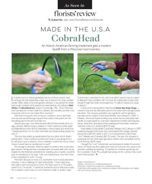 Cobrahead an Historic American Farming Implement Gets a Modern Facelift from a Wisconsin Tool Inventor
