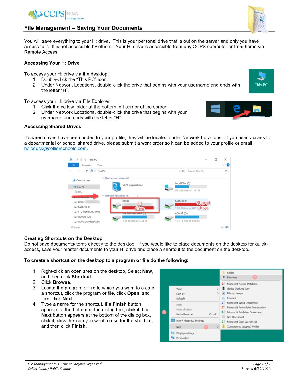 File Management – Saving Your Documents