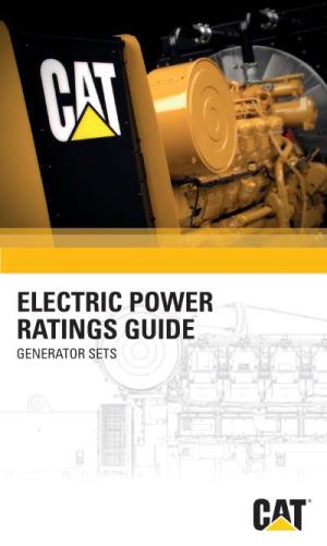 Electric Power Ratings Guide Generator Sets