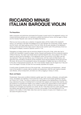 Riccardo Minasi Italian Baroque Violin