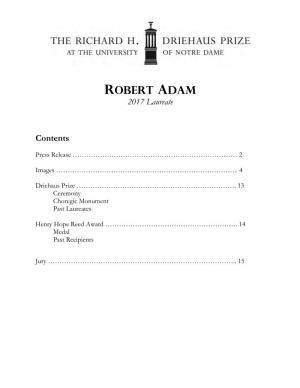 Robert Adam 2017 Laureate