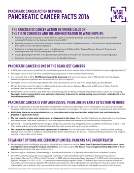 Pancreatic Cancer Facts 2016