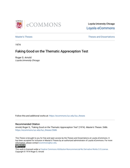 Faking Good on the Thematic Appreception Test