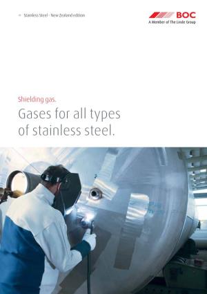 Shielding Gas. Gases for All Types of Stainless Steel