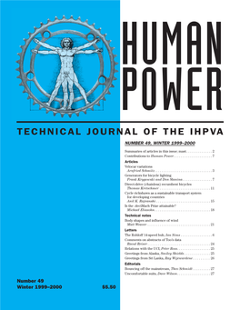 Technical Journal of the Ihpva Number 49, Winter 1999–2000