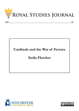 Cardinals and the War of Ferrara Stella Fletcher