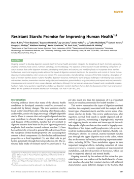 Resistant Starch: Promise for Improving Human Health1,2