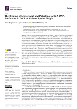 The Binding of Monoclonal and Polyclonal Anti-Z-DNA Antibodies to DNA of Various Species Origin