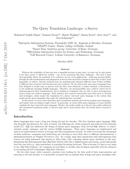 The Query Translation Landscape: a Survey