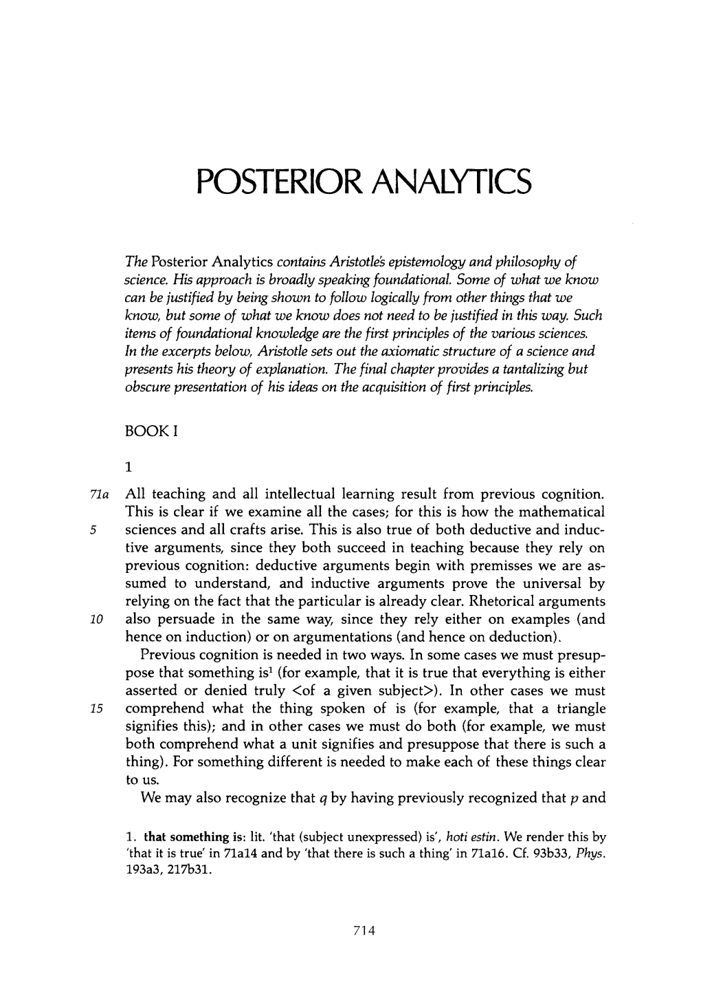 Posterior Analytics