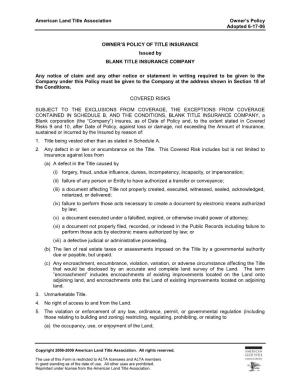 ALTA Owners Policy 6-17-06