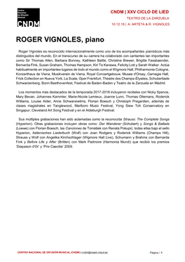 Biografía Roger Vignoles