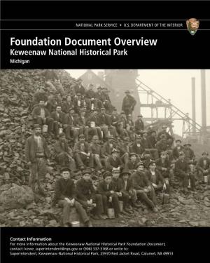 Keweenaw National Historical Park Foundation Overview