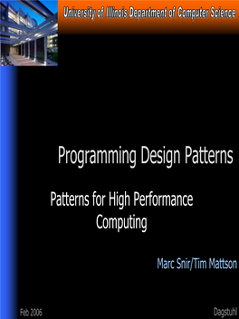 Programming Design Patterns