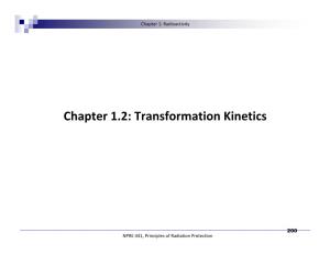 Chapter 1.2: Transformation Kinetics